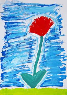 みずべにさく赤い花