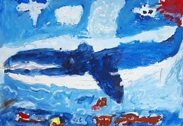 世界の海を泳ぐクジラ