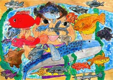 うみのなかをのぞいたよ