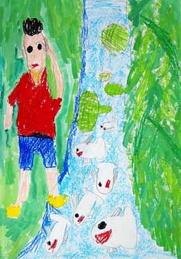 いつまでも、きれいな川でおよいでね