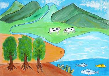 山から川へ、川から海へ