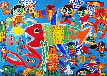 すみきった水、きれいな海