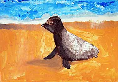 元気なアザラシ