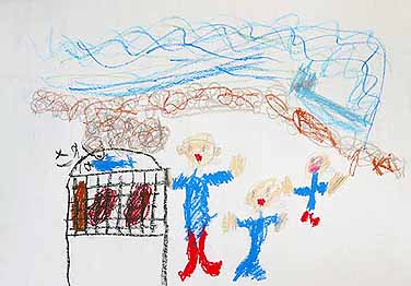 川でバーベキュー