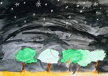 ならけん神野山の夜空