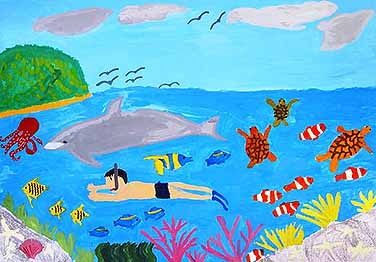 海でいるかと。