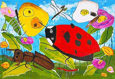 きれいな空気とてんとうむし