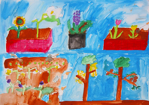 花いっぱいの世界