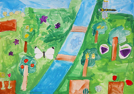 たくさんなフルーツや野菜畑