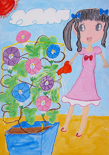 私の育てたあさがお