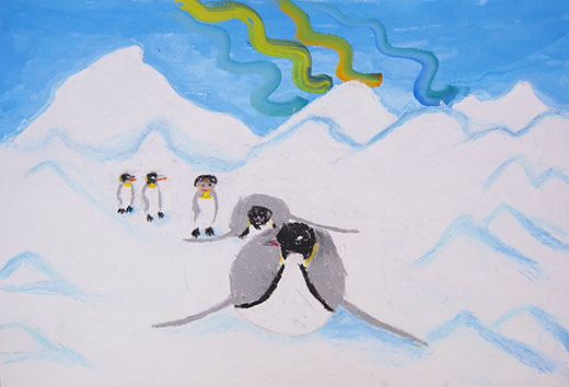 ペンギンと人間のすずしい生かつ