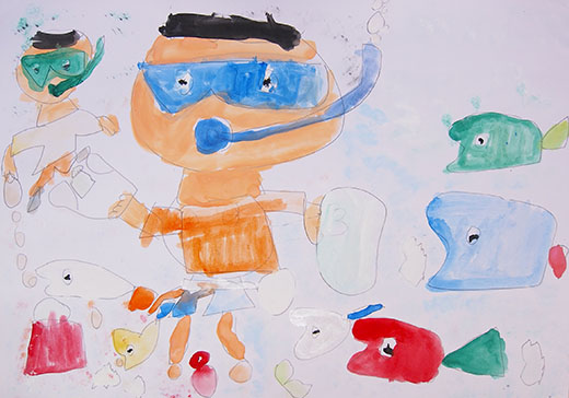 みんなで海のゴミひろい