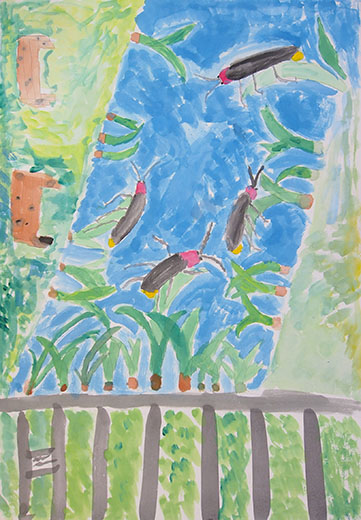 ホタルがまう寺前川