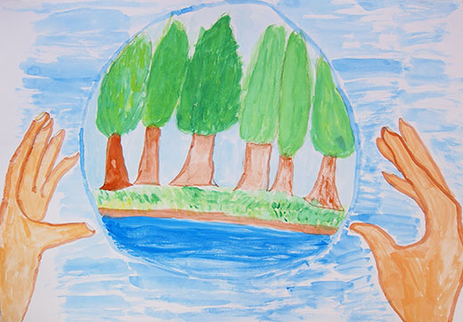 だいちをささえる手