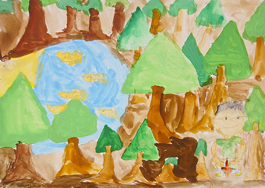 きれいな池きれいな森