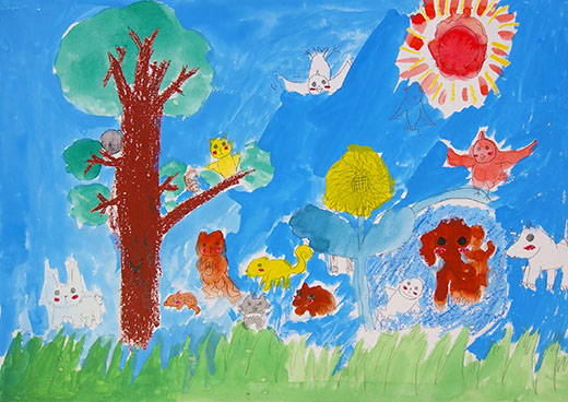 どの動物も森でふつうにみられる環境