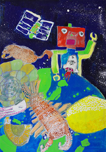 みどりを育てる未来ロボット