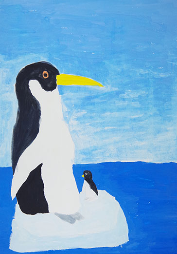 ペンギンの親子