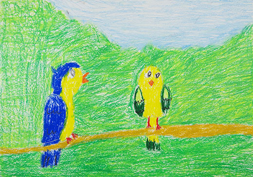 仲良し（おうむ）