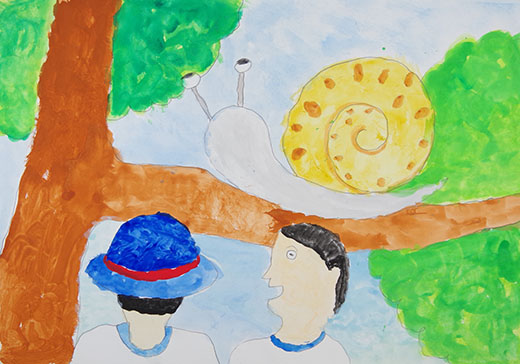 かたつみりをみつけたよ！