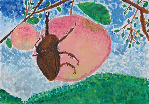 ぼくのカブトムシは桃畑生まれ