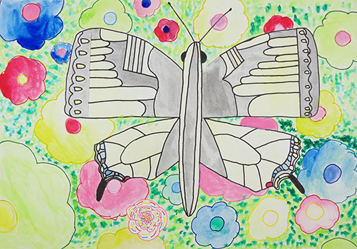 チョウのゆめの中