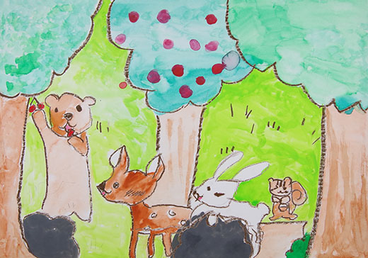 元気な森のどうぶつたち