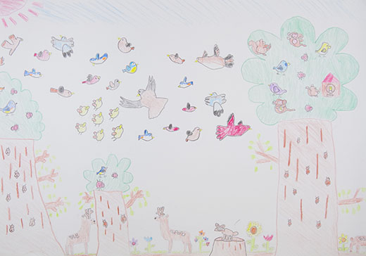 鳥いっぱいの大自然