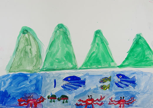 長さきの山と海