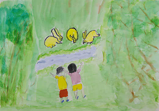 うさぎとおんなの子