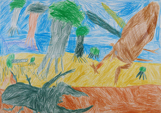 カブト虫とクワガタ虫たちの大事な木