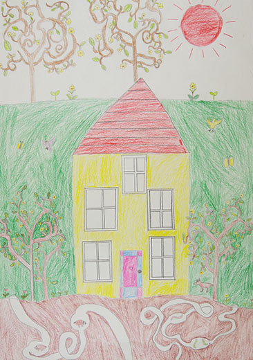 家のまわりにたくさんのみどり