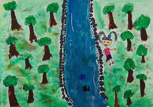 魚もすめるきれいな川