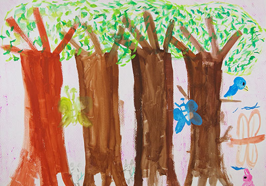 森とちょうちょ