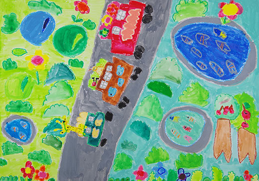 みどりにかこまれたまち