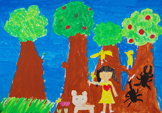 ４本の木と生きもの