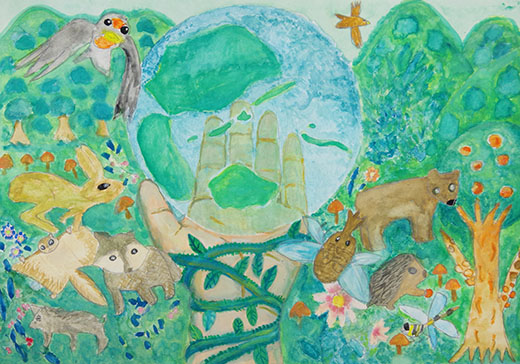 緑でいっぱいの地球