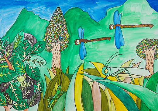 かくれる虫たち