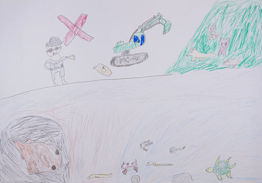 しぜんをこわさないで！