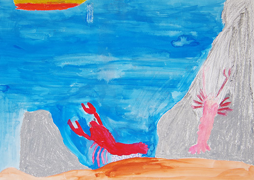 ザリガニの産卵