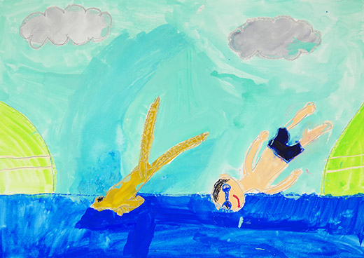 かえるとバシャン