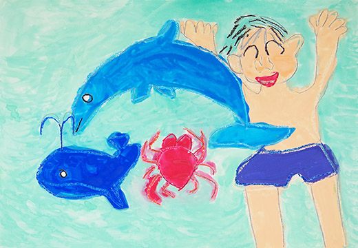 イルカといっしょにジャンプ