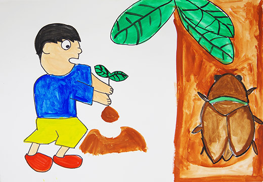 セミのために木をうえる