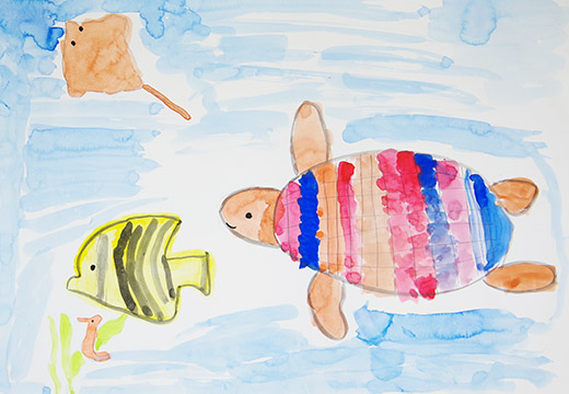 うみがめとさかなたち