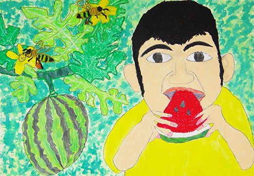 ハチとおいしいスイカ