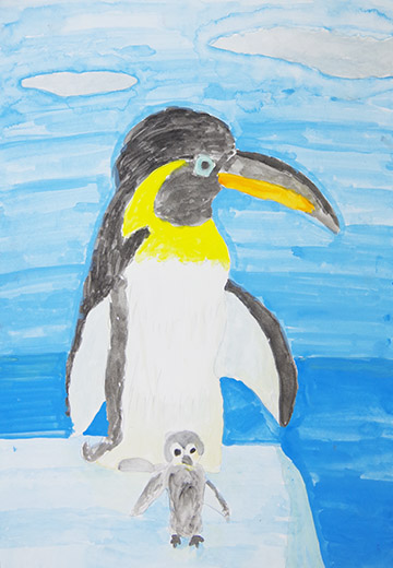 ペンギンの親子