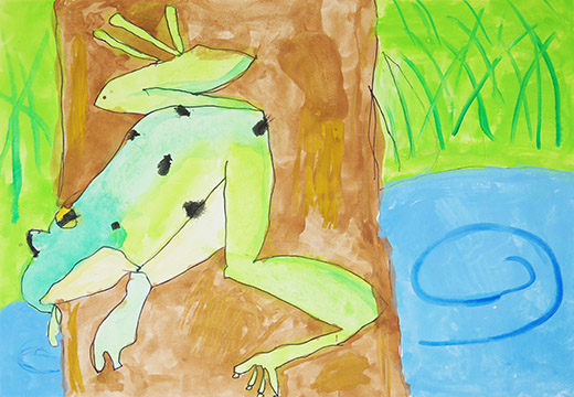 水にすむカエル