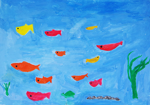 いっしょにおよぎたいな