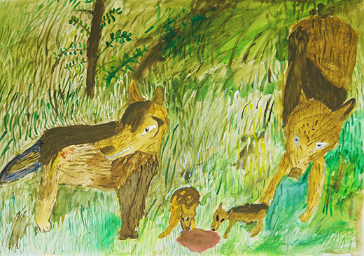 おおかみの親子