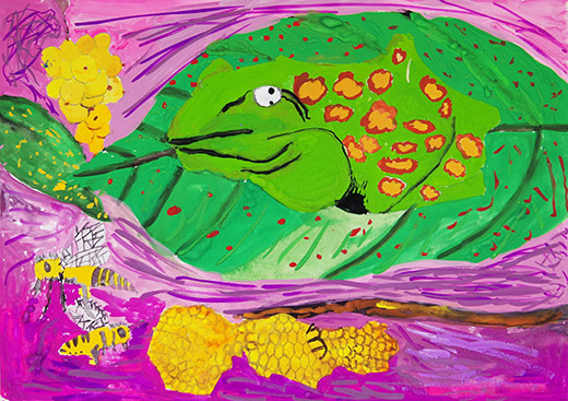 モリアオガエルみつばち食べたいな